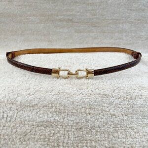 Brown Adjustable Skinny Belt